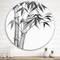 Designart - Vintage Monochrome Bamboo - Traditional Metal Circle Wall Art
